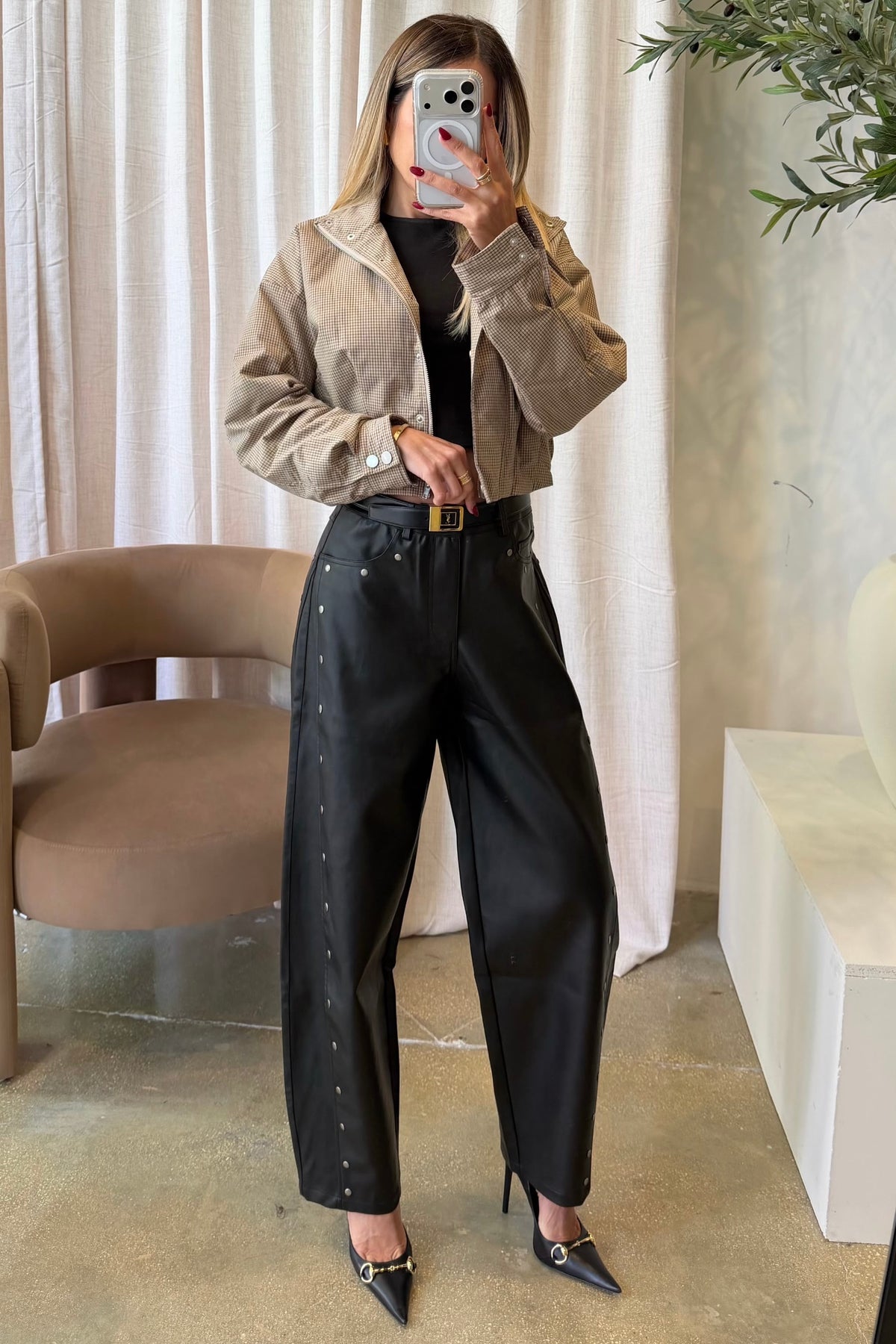 TASHA LEATHER PANTS