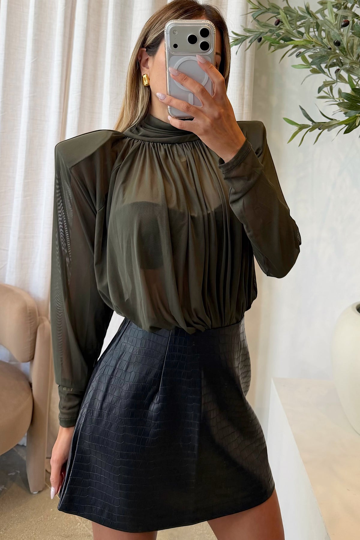FIONNA LEATHER SKIRT