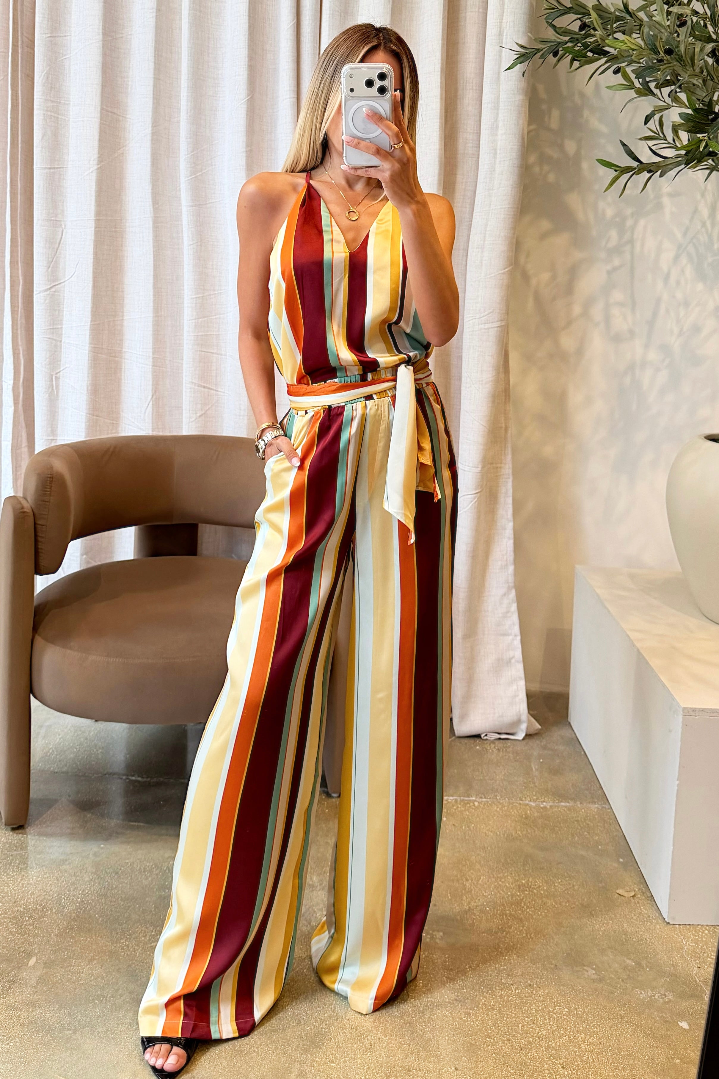 Multicolor striped set